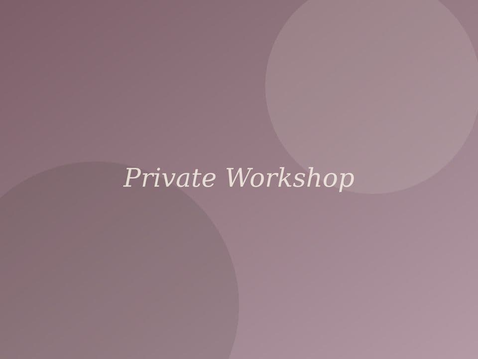 Privéworkshop in de studio