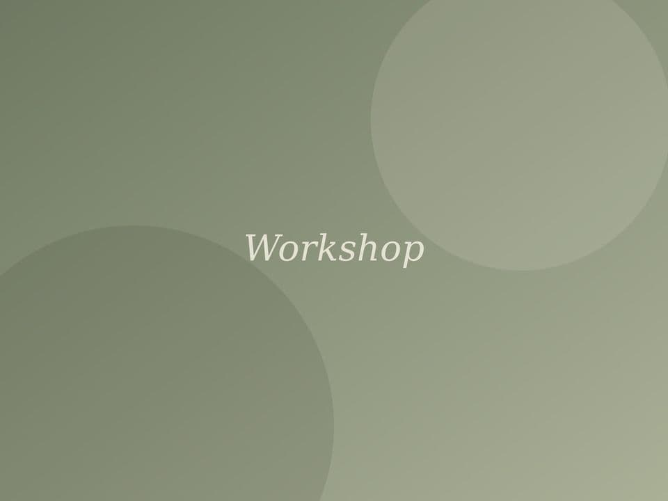 Workshoptafel met materiaal